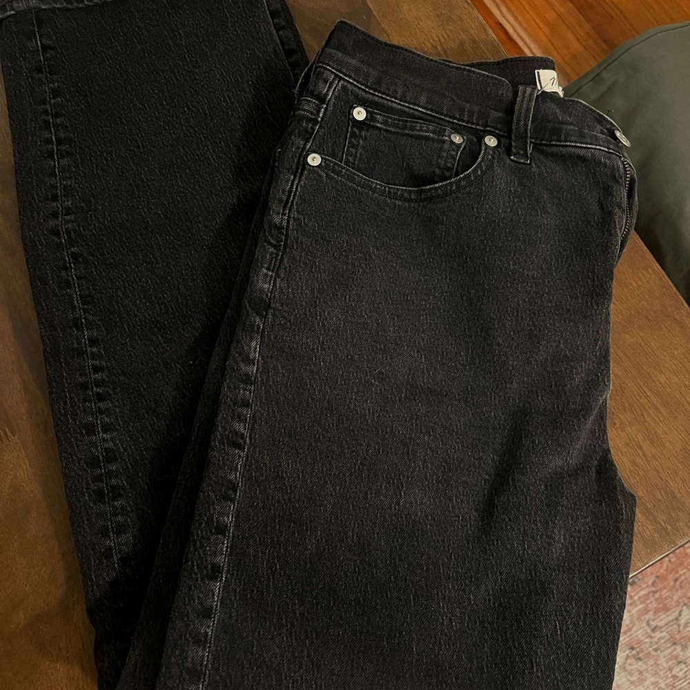 madewell Black Denim Jeans 90s straight